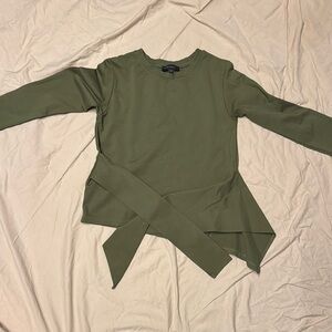 Olive Green Long Sleeve Top